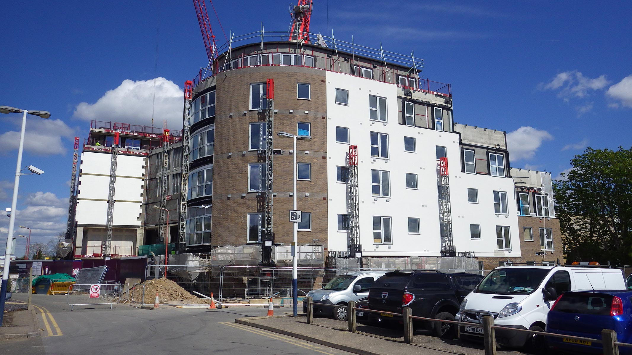 Guildford flats by KHA Architects under construction.