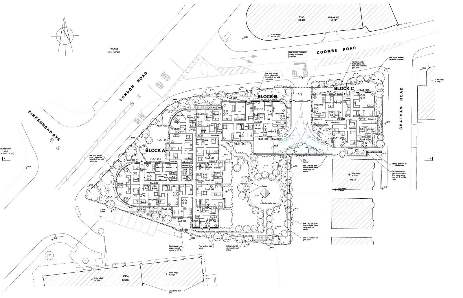 Kingston flats plans by KHA Architects.